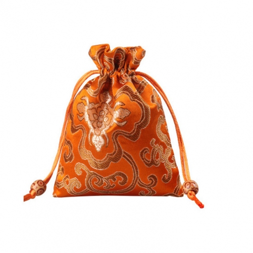 Silk Double-Layer Drawstring Scented Pouch: Portable Mosquito-Repellent Artemisia Jewelry Storage Gift Bag