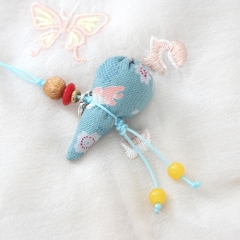 Exquisitely Handcrafted Lavender Sachet, perfect as a phone charm, clothing or bag accessory