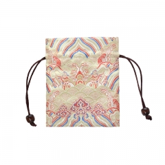 Silk Double-Layer Drawstring Scented Pouch: Portable Mosquito-Repellent Artemisia Jewelry Storage Gift Bag