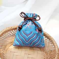 Silk Double-Layer Drawstring Scented Pouch: Portable Mosquito-Repellent Artemisia Jewelry Storage Gift Bag